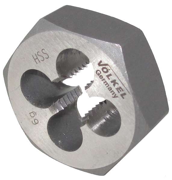 HSS Hexagon Die Nut 5/8 x 18 UNF Quality Made by Volkel Germany 